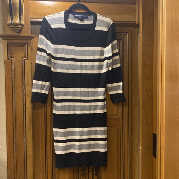 French Connection Bambi Jag Striped Sweater Dress, Size 10 - Picture 2 of 8